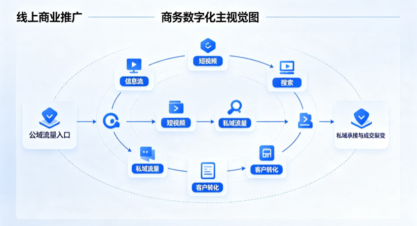 马村区线上商业推广怎么做？全域流量闭环搭建与低成本转化实战指南